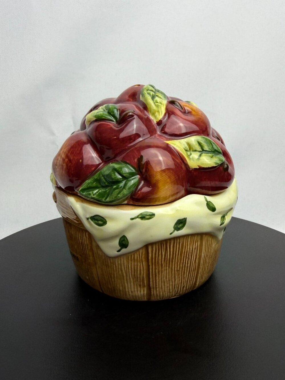 Salt & Pepper Basket of Apples Vintage Shakers by Cooks Club Stoneware